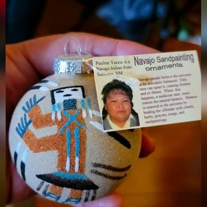 Navajo sandpainted handmade ornament
